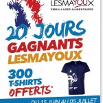 Les 20 jours gagnants Lesmayoux : 300 tee-shirts offerts